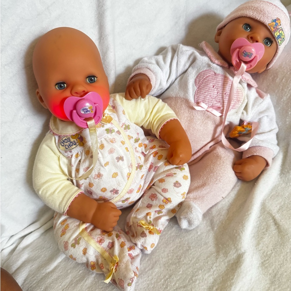 Two Zapf Creation Chou Chou Baby Dolls
